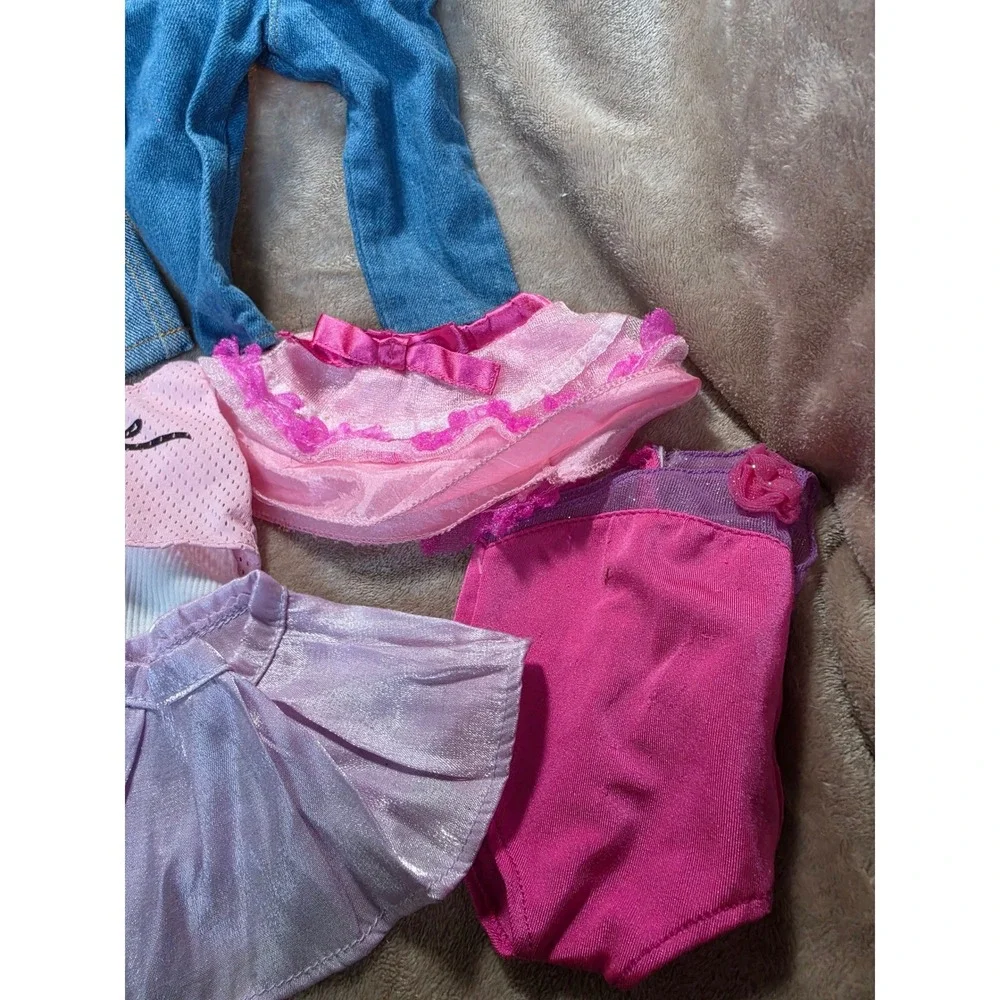 18 Inch Doll Clothes Lot Denim Jeans Skirts Tutu Unicorn Hat Pink